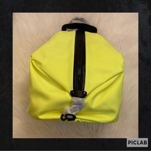 Rebecca Minkoff Neon Lime Backpack with Black Trim